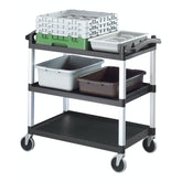 CAMBRO BLACK THREE SHELVES LARGE UTILITY CART - Mabrook Hotel Supplies